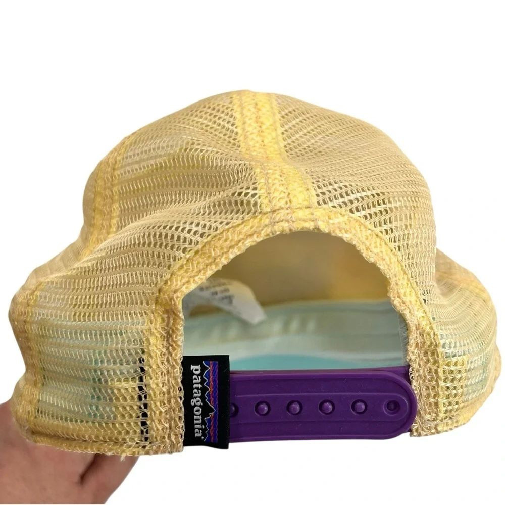 Patagonia Rope Mesh 5 Panel Pastel Trucker Snapback Hat Cap OS Fitzroy Mountains